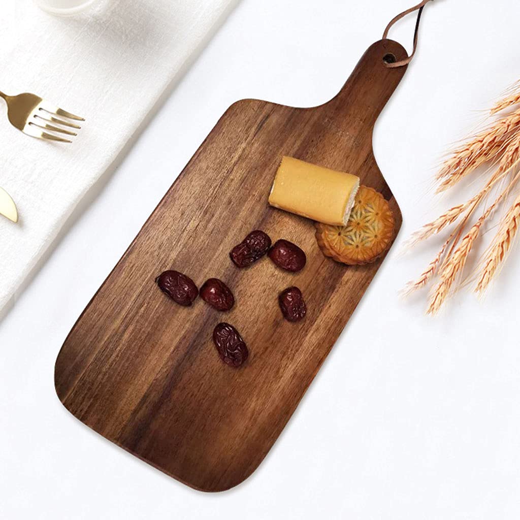 Amazon | Acacia 木製まな板 ハンドル付き 木製キッチンまな板 肉